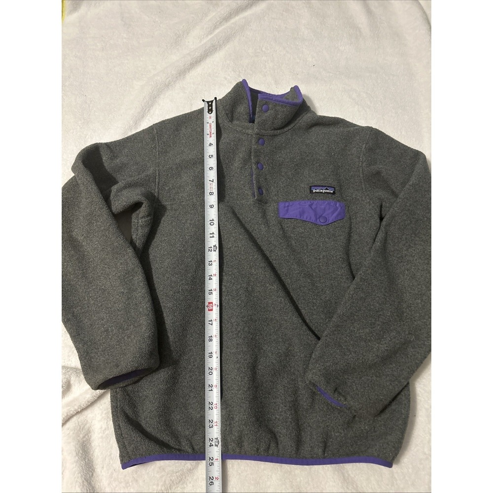 Patagonia Pullover Womens M Gray Purple Synchilla Snap-T Fleece - Picture 5 of 8